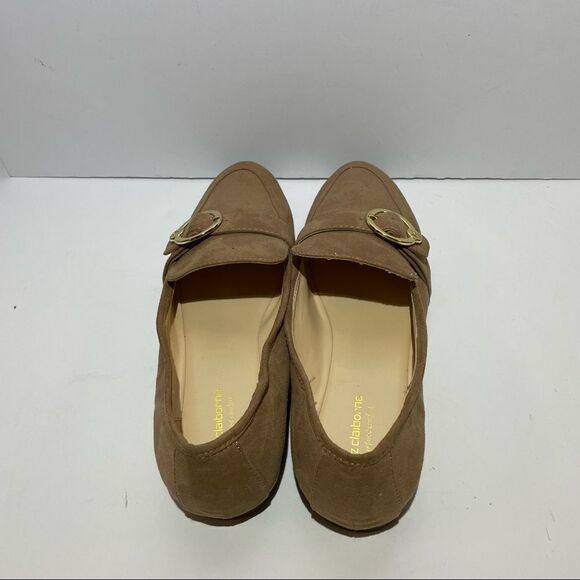 Liz Claiborne Tan suede Loafers ~ size 7.5 ~ see photos for imperfections - Picture 2 of 9